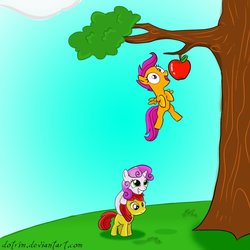 Size: 894x894 | Tagged: safe, artist:dotrim, apple bloom, scootaloo, sweetie belle, g4, cutie mark crusaders