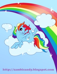 Size: 550x712 | Tagged: safe, artist:zambicandy, rainbow dash, g4, cloud, rainbow