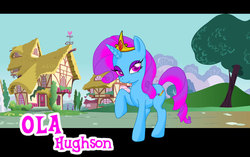 Size: 1100x690 | Tagged: safe, oc, oc only, pony, unicorn, amiga, olahughson