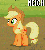 Size: 542x598 | Tagged: safe, edit, edited screencap, screencap, applejack, earth pony, pony, g4, animated, cute, eyes closed, female, grin, happy, hoofy-kicks, horse noises, horses doing horse things, image macro, jackabetes, mare, neigh, open mouth, rearing, smiling, solo, text