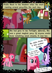 Size: 744x1052 | Tagged: safe, artist:mashuga31, pinkie pie, oc, oc:sam rose, fanfic:silent ponyville, g4, comic, pinkamena diane pie