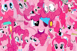 Size: 884x584 | Tagged: safe, pinkie pie, g4, multeity, pinkie pie group, too much pink energy is dangerous