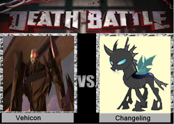 Size: 902x644 | Tagged: safe, changeling, death battle, transformers, vehicon