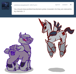 Size: 659x641 | Tagged: safe, megatron, ponified, starscream, transformers, transformers prime, tumblr