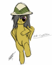 Size: 616x765 | Tagged: safe, artist:crystalblue, daring do, pony, g4, 30 minute art challenge, bipedal