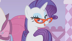 Size: 1280x720 | Tagged: safe, screencap, rarity, g4, suited for success, glasses