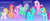 Size: 1600x663 | Tagged: safe, artist:elfman83ml, minty, pinkie pie (g3), rainbow dash (g3), rarity (g3), sew-and-so, thistle whistle, wysteria, earth pony, pony, unicorn, g3, my little pony live, angry, confused, cute, female, lesbian, madorable, mare, missing cutie mark, no cutie marks because im lazy, scolding, teenager, wat