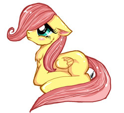 Size: 800x731 | Tagged: safe, artist:chakarakka, fluttershy, pony, g4, chest fluff, female, filly, solo