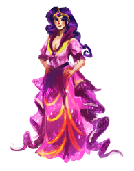 Size: 763x976 | Tagged: safe, artist:tannanana, rarity, human, g4, clothes, dress, female, gala dress, hand on hip, humanized, solo