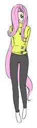 Size: 400x1362 | Tagged: safe, artist:andouhayate, fluttershy, human, g4, female, humanized, solo