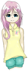 Size: 309x776 | Tagged: safe, artist:aiieve, fluttershy, human, g4, female, humanized, solo