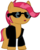 Size: 5643x7083 | Tagged: safe, artist:saturnstar14, babs seed, earth pony, pony, g4, absurd resolution, clothes, female, filly, foal, simple background, solo, sunglasses, transparent background