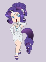 Size: 1944x2592 | Tagged: safe, artist:apocalypsepuppy, rarity, human, g4, chibi, eared humanization, female, horn, horned humanization, humanized, solo, tailed humanization