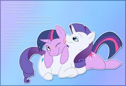 Size: 1083x738 | Tagged: safe, artist:arcticwaters, rarity, twilight sparkle, g4, licking, ship:rarilight, shipping