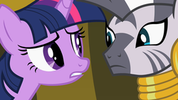 Size: 1280x720 | Tagged: safe, twilight sparkle, zecora, zebra, g4