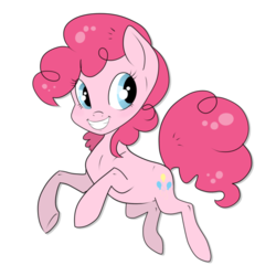 Size: 600x600 | Tagged: safe, artist:rannarbananar, pinkie pie, earth pony, pony, g4, cute, diapinkes, female, mare, simple background, smiling, solo, transparent background