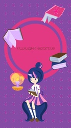 Size: 400x722 | Tagged: safe, artist:mikuen-drops, twilight sparkle, human, g4, book, candle, female, horn, horned humanization, humanized, reading, solo