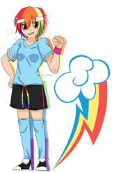 Size: 800x1220 | Tagged: safe, artist:missmagikarp, rainbow dash, human, g4, converse, female, humanized, shoes, solo