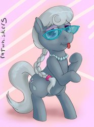 Size: 850x1144 | Tagged: safe, artist:ratwhiskers, silver spoon, earth pony, pony, g4, female, glasses, solo, tongue out