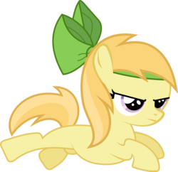 Size: 4000x3868 | Tagged: safe, artist:lumorn, noi, earth pony, pony, g4, my little pony: friendship is magic, sisterhooves social, bow, determined, filly, headband, jumping, simple background, transparent background, vector