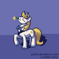 Size: 192x192 | Tagged: safe, artist:pix3m, prince blueblood, pony, g4, 30 minute art challenge, gif, male, non-animated gif, pixel art, solo, sprite