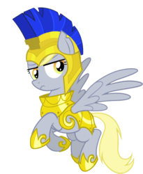 Size: 900x1100 | Tagged: safe, artist:php50, derpy hooves, pegasus, pony, g4, armor, female, general derpy, guard, mare, simple background, solo, transparent background, vector