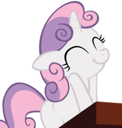 Size: 2538x2664 | Tagged: safe, artist:nightsflash, sweetie belle, g4, cute, diasweetes, eyes closed, female, filly, foal, simple background, smiling, transparent background, vector