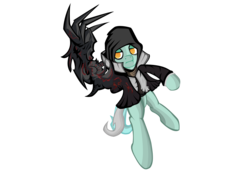 Size: 2215x1530 | Tagged: safe, artist:falloutfire, lyra heartstrings, pony, g4, [prototype], alex mercer, bipedal, claw, claws, clothes, cosplay, crossover, female, hoodie, parody, simple background, solo, transparent background, vector