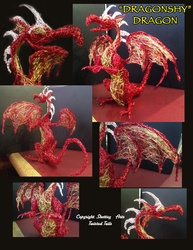 Size: 2550x3300 | Tagged: safe, artist:shottsy85, basil, dragon, dragonshy, g4, craft, irl, photo, sculpture, wire sculpture
