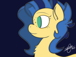 Size: 800x600 | Tagged: safe, artist:palenarrator, oc, oc only, oc:milky way, pony, female, freckles, mare, solo