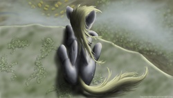 Size: 1366x768 | Tagged: safe, artist:thelonelampman, derpy hooves, pegasus, pony, g4, female, mare