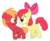 Size: 1380x1132 | Tagged: safe, artist:joultxtrix, apple bloom, big macintosh, earth pony, pony, g4, age regression, blushing, colt, male, simple background, stallion, transparent background, vector