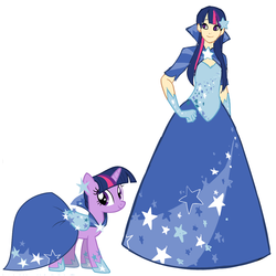 Size: 1100x1100 | Tagged: safe, artist:starexorcist, twilight sparkle, human, g4, clothes, dress, female, gala dress, human ponidox, humanized, solo