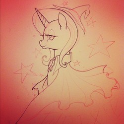 Size: 612x612 | Tagged: safe, artist:hezaa, trixie, pony, unicorn, g4, female, mare, sketch, solo