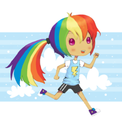 Size: 600x607 | Tagged: safe, artist:marti-c, rainbow dash, human, g4, female, humanized, solo