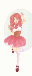 Size: 685x1600 | Tagged: safe, artist:capputea, pinkie pie, human, g4, female, humanized, solo