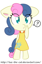 Size: 688x1046 | Tagged: safe, artist:kas-the-cat, bon bon, sweetie drops, earth pony, semi-anthro, g4, adorabon, clothes, cute, female, solo