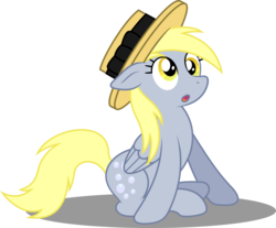Size: 7247x6000 | Tagged: safe, artist:cooltomorrowkid, derpy hooves, pegasus, pony, g4, absurd resolution, female, hat, mare, solo