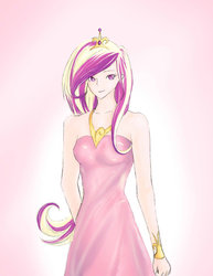 Size: 785x1018 | Tagged: safe, artist:rinukon, princess cadance, human, g4, female, humanized, solo