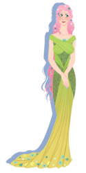 Size: 750x1500 | Tagged: safe, artist:french-teapot, fluttershy, human, g4, clothes, dress, female, gala dress, humanized, solo