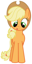 Size: 5000x10000 | Tagged: safe, artist:reginault, applejack, earth pony, pony, g4, magical mystery cure, absurd resolution, applejack's hat, cowboy hat, female, hat, simple background, solo, transparent background, vector