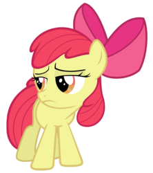 Size: 3200x3600 | Tagged: safe, artist:reginault, apple bloom, earth pony, pony, g4, female, filly, simple background, solo, transparent background, unamused, vector