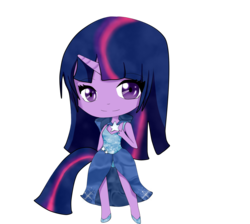 Size: 2550x2289 | Tagged: safe, artist:sumima, twilight sparkle, anthro, g4, ambiguous facial structure, chibi, female, solo