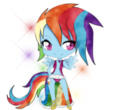 Size: 2550x2244 | Tagged: safe, artist:sumima, rainbow dash, anthro, g4, ambiguous facial structure, chibi, female, solo