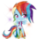 Size: 2550x2244 | Tagged: safe, artist:sumima, rainbow dash, anthro, g4, ambiguous facial structure, chibi, female, solo