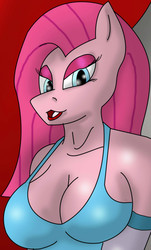 Size: 2300x3801 | Tagged: safe, artist:collinscorpio, edit, pinkie pie, earth pony, anthro, g4, cropped