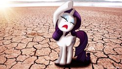 Size: 1280x720 | Tagged: safe, artist:colorfulbrony, rarity, pony, g4, desert, irl, photo, ponies in real life, solo