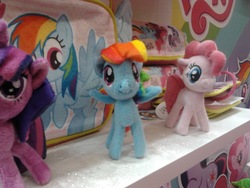 Size: 1600x1200 | Tagged: safe, pinkie pie, rainbow dash, twilight sparkle, g4, irl, nici, photo, plushie