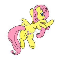 Size: 921x889 | Tagged: safe, artist:sylis1232, fluttershy, pegasus, pony, g4, keep calm and flutter on, butt, female, flutterbutt, mare, plot, solo