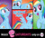 Size: 1920x1600 | Tagged: safe, rainbow dash, earth pony, pegasus, pony, g4, official, cute, dashabetes, earth pony rainbow dash, female, hub logo, mare, multeity, my little pony logo, only on the hub, open mouth, race swap, smiling, stock vector, wallpaper, wingless